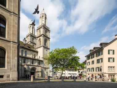 Grossmünster at Zwingliplatz Zurich